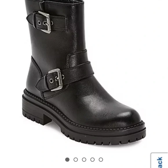 Arizona Jean Co “Tilpa” Women’s Stacked Heel Vegan Leather Moto Combat Boots - Picture 2 of 7